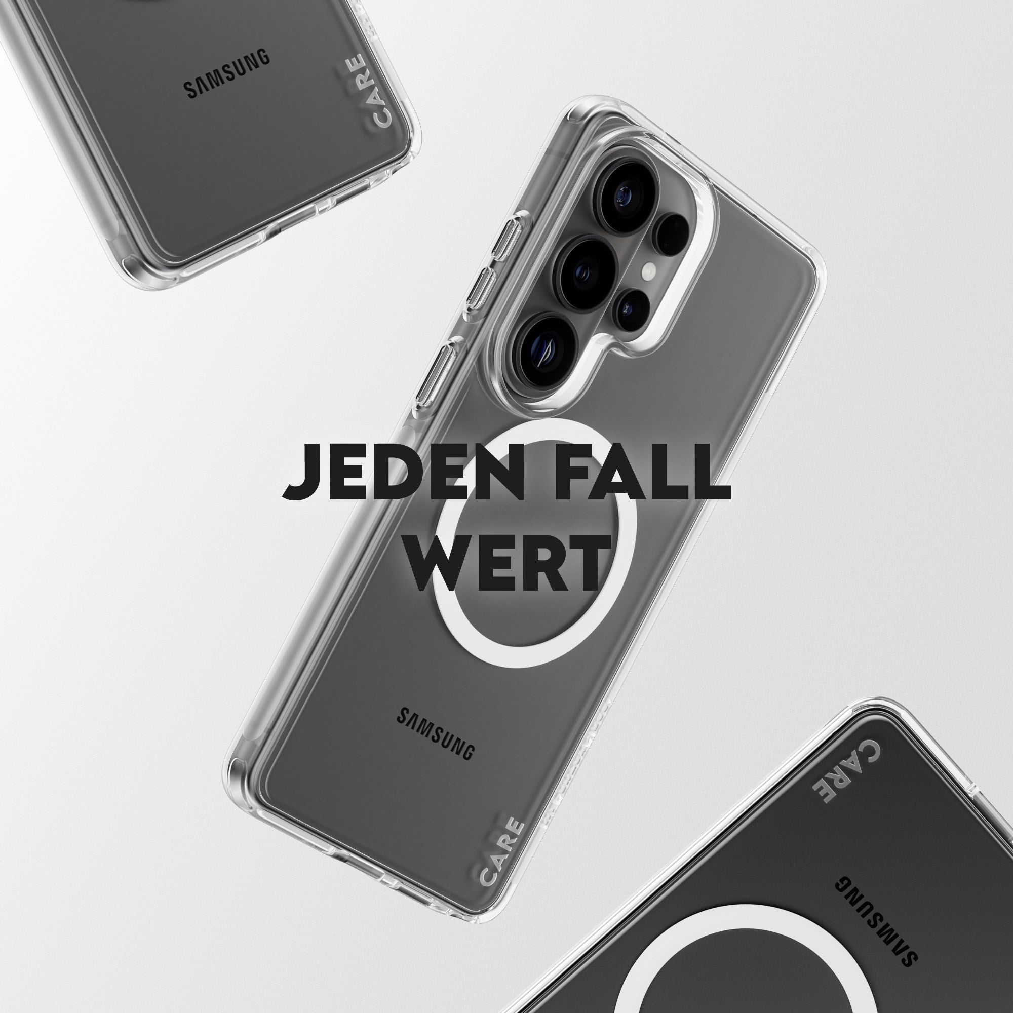 CARE™ by PanzerGlass® Urban Explorer Case Transparent m. Weiss Qi Samsung Galaxy S26 Ultra